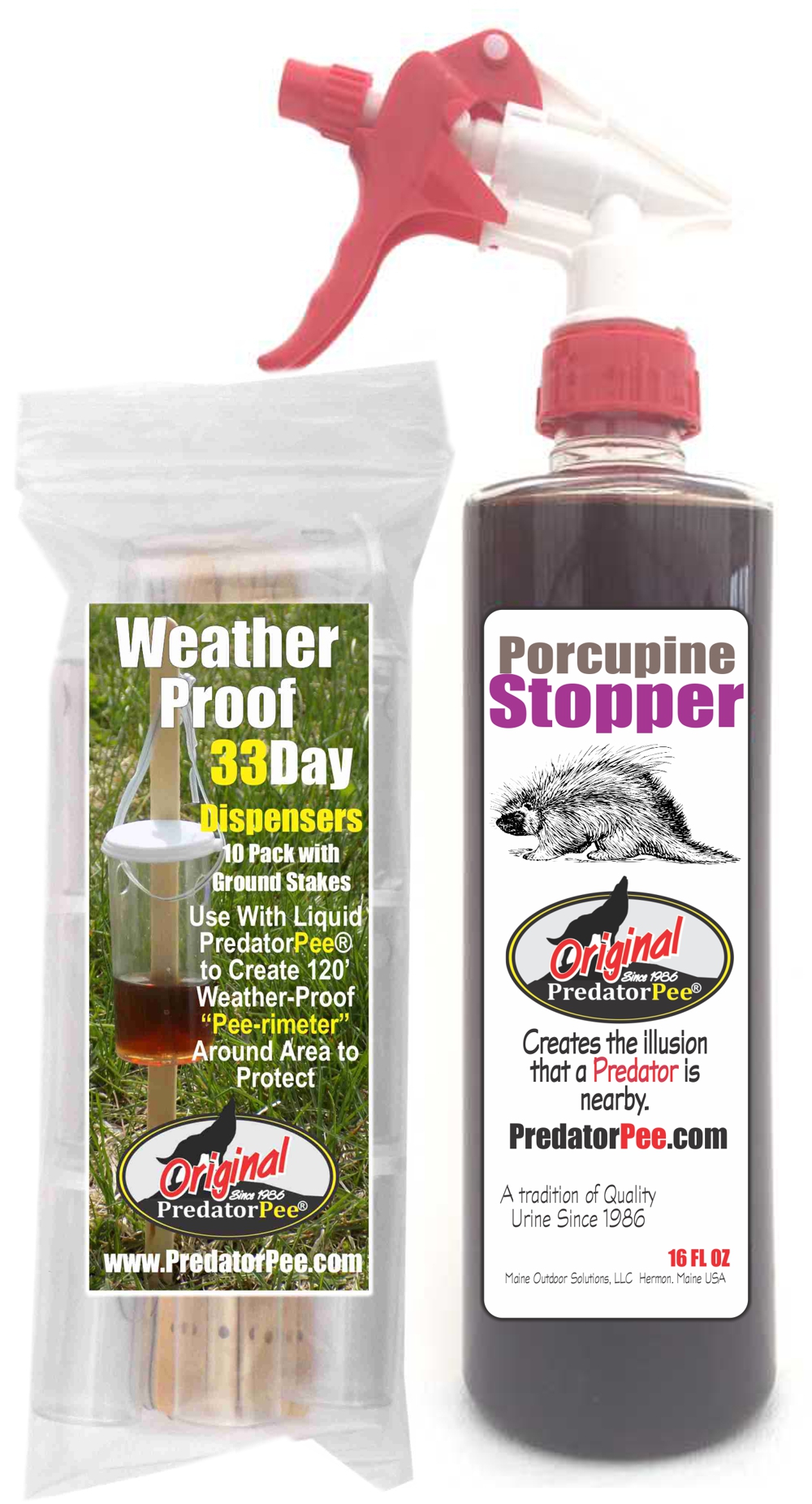 PorcupineStopper 16 oz - Dispenser SUPER SAVER COMBO Size & Fit Guide 